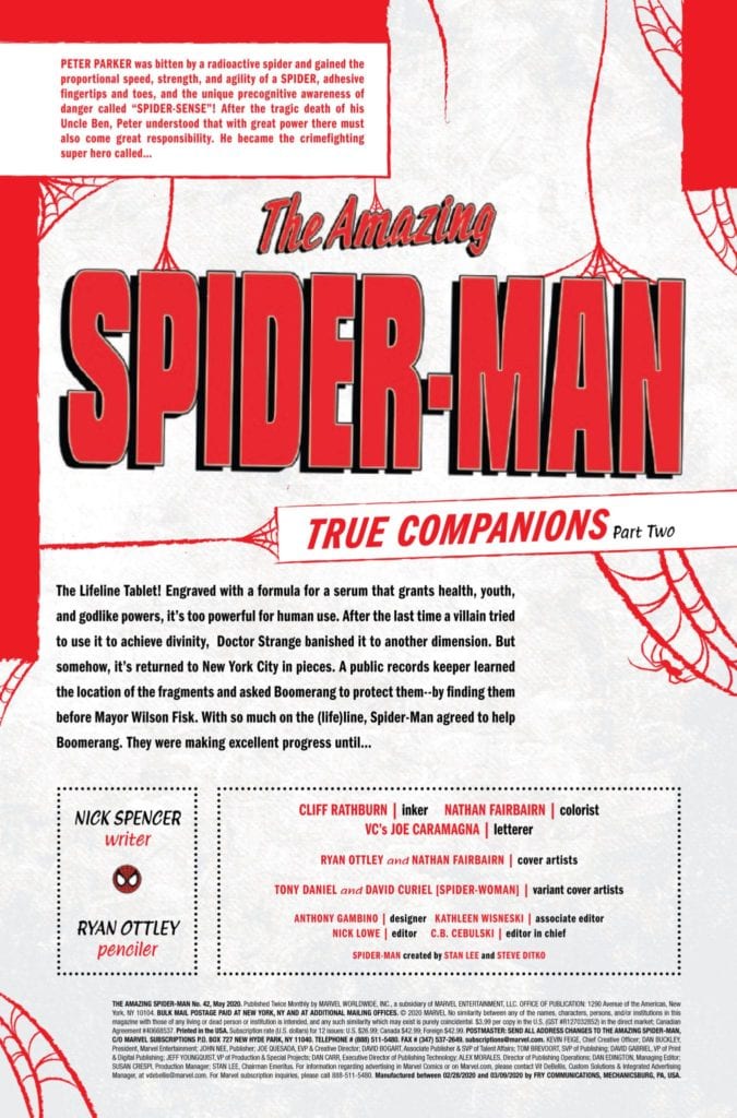amazing spider-man #42 marvel comics exclusive preview