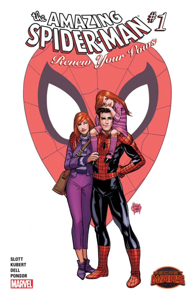 Spider-Man and Mary Jane in Renew Your Vows if Peter had never revealed his secret identity