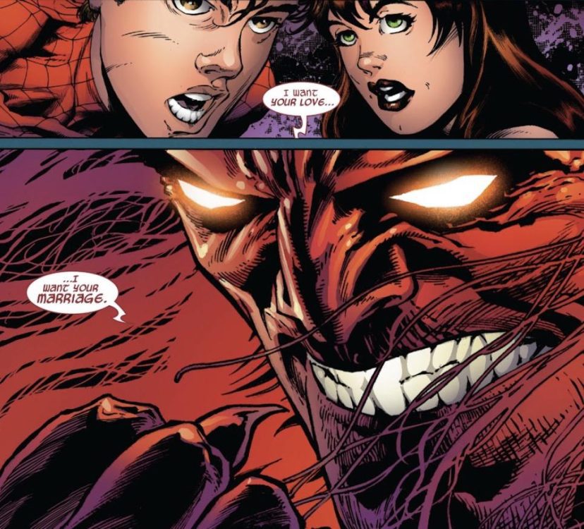 Spider-Man One More Day Mephisto offering to help world forget Spider-Man's identity