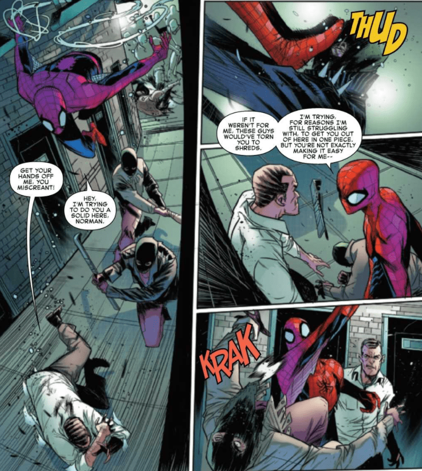 The Amazing Spider-Man: The Sins of Norman Osborn Lettering Example