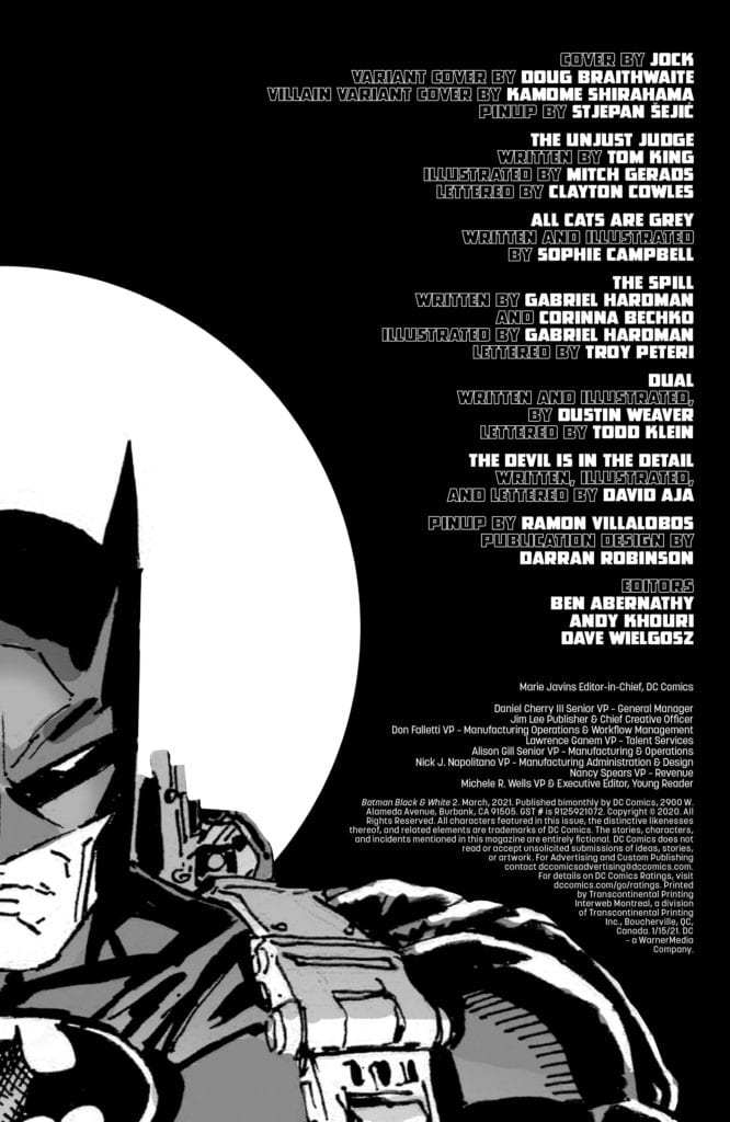 Review: BATMAN: BLACK AND WHITE #2 is Brilliant Through Simplicity |  Monkeys Fighting Robots