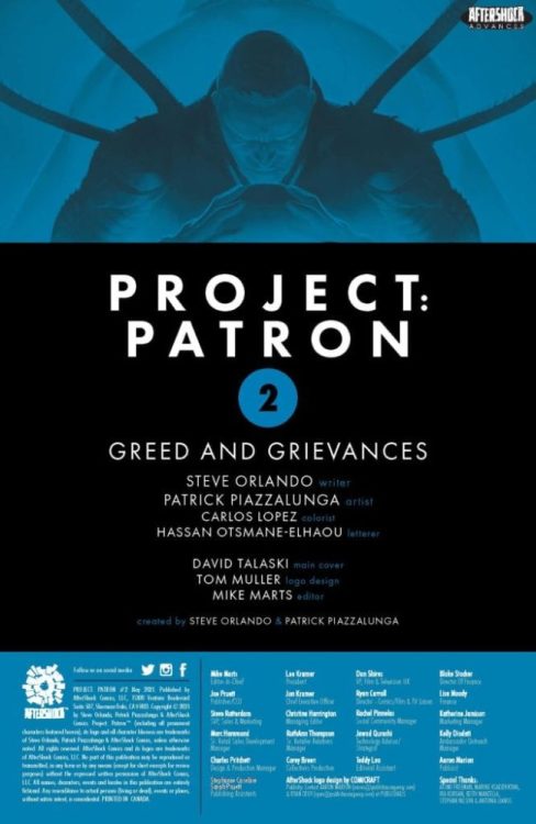 Exclusive 4-Page Preview: PROJECT PATRON #2 by Steve Orlando & Patrick Piazzalunga