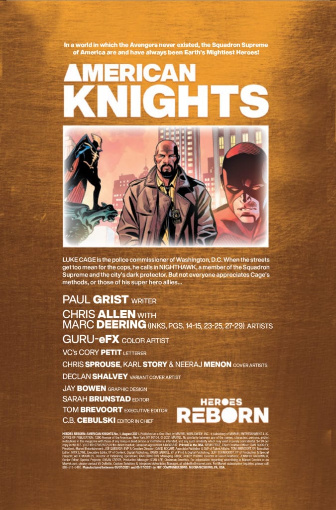 marvel comics exclusive preview heroes reborn american knights #1