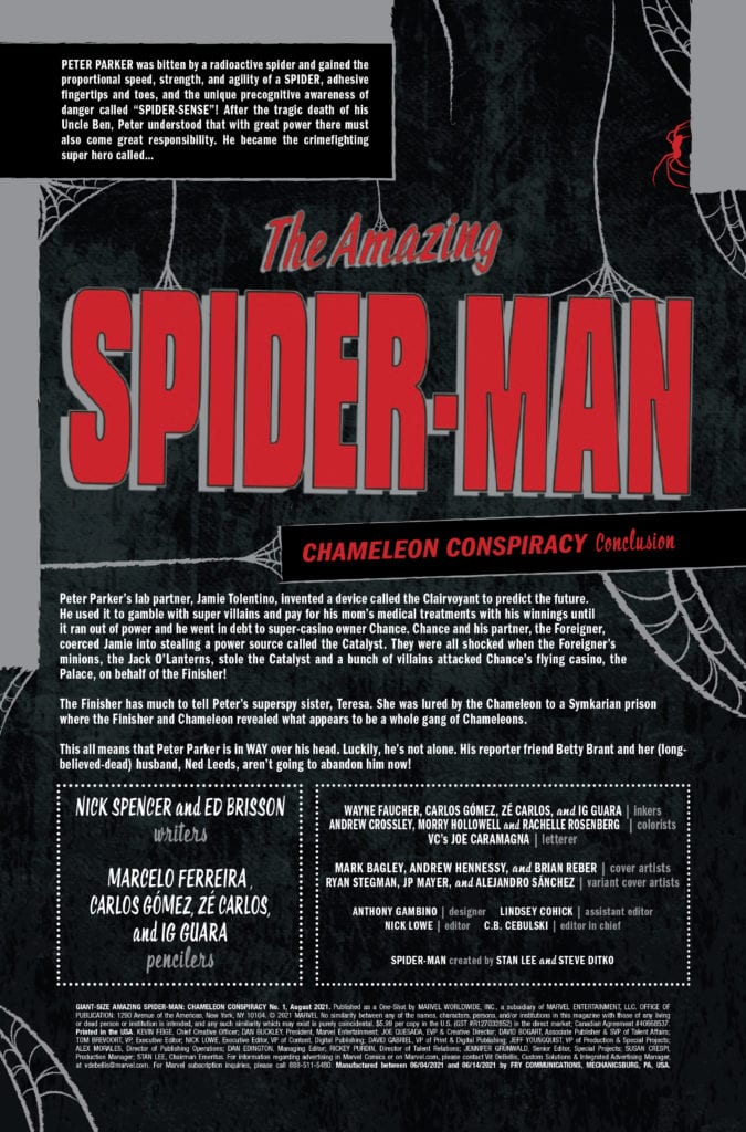 amazing spider-man chameleon conspiracy exclusive marvel comics preview