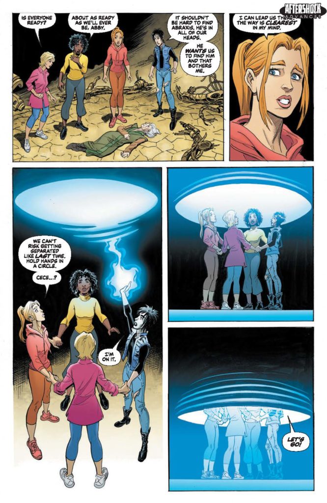 aftershock comics exclusive preview girls of dimension 13