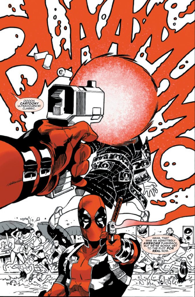 marvel comics exclusive preview deadpool black white blood