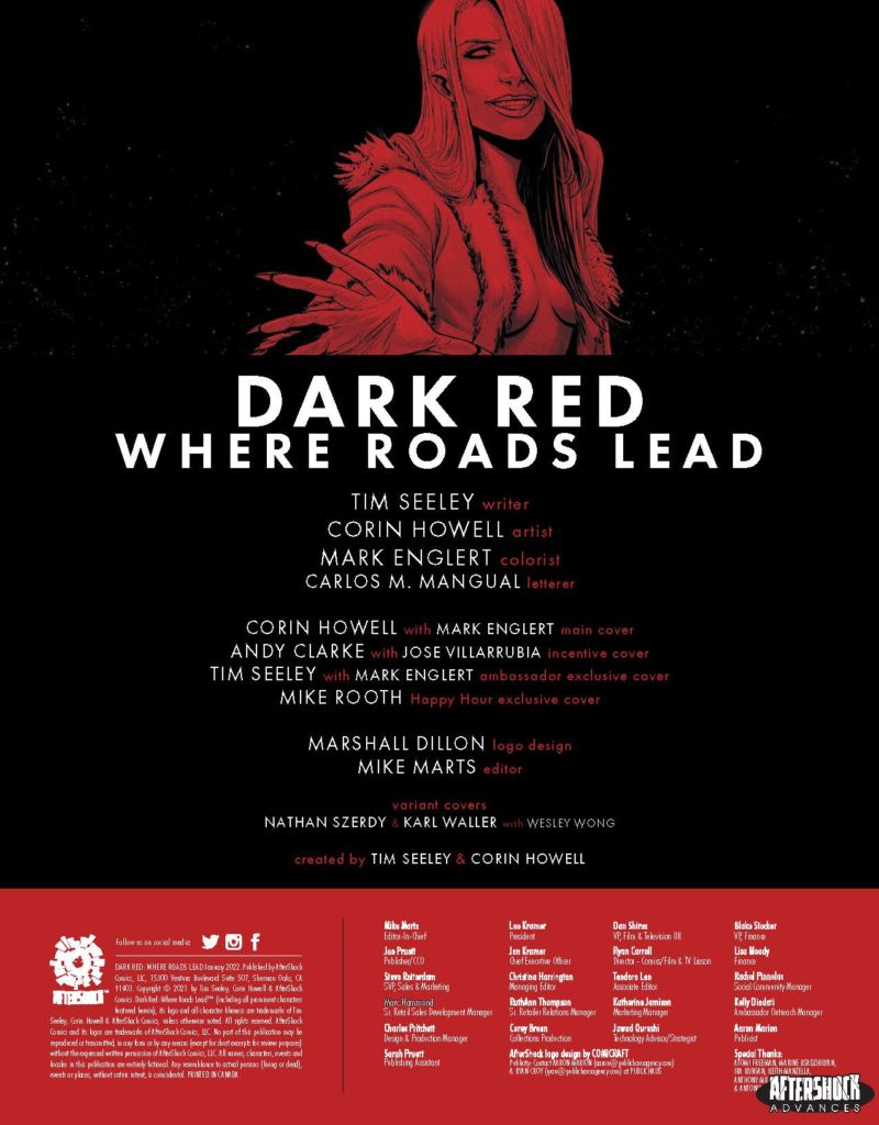 aftershock comics exclusive preview dark red where roads lead