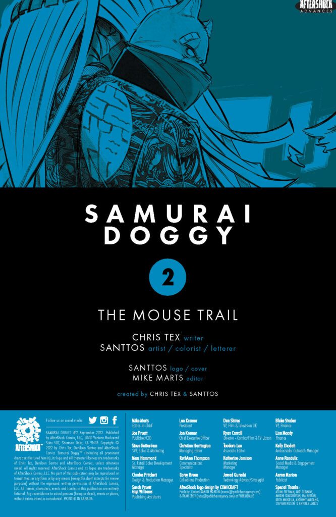aftershock comics exclusive preview samurai doggy 2
