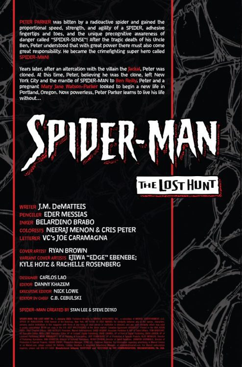 marvel comics exclusive preview spider-man lost hunt kraven
