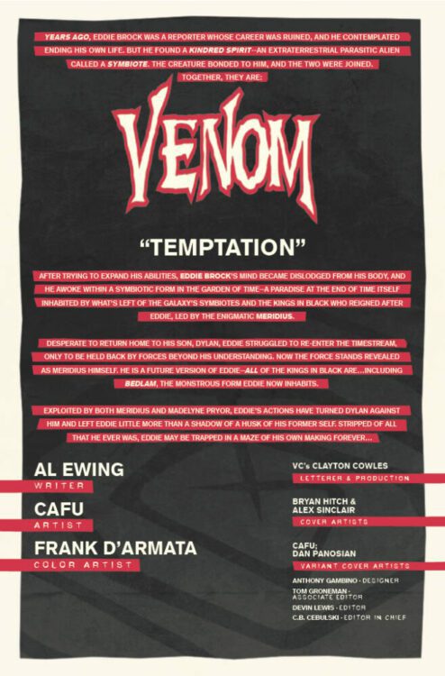marvel comics exclusive preview venom