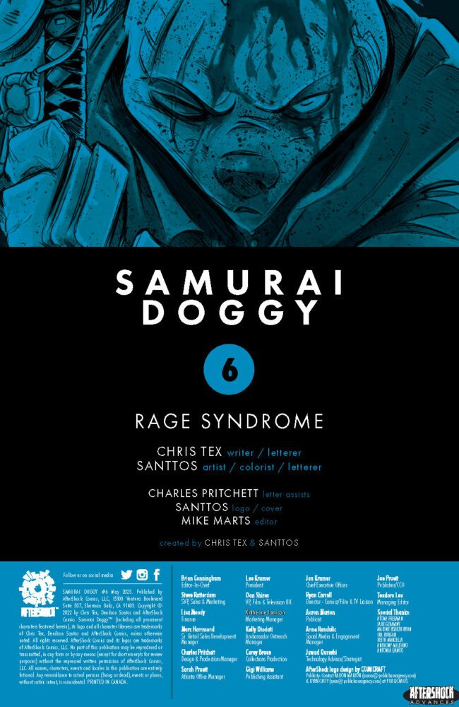 aftershock comics exclusive preview samurai doggy