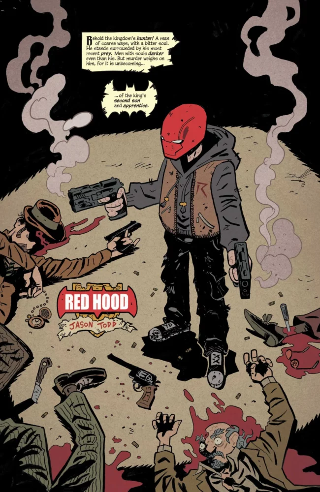 Red Hood after a battle