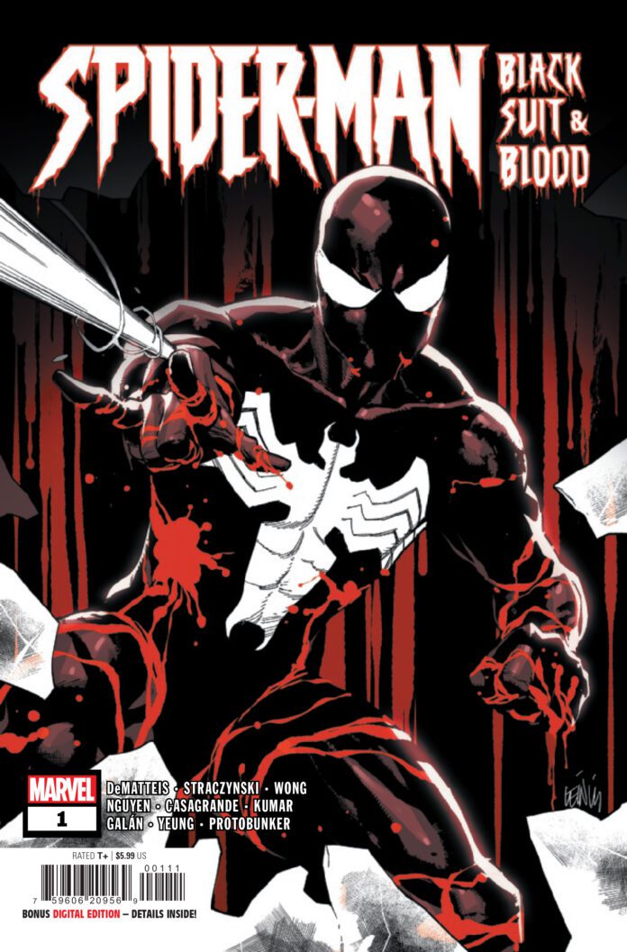 spider-man black suit & blood marvel comics exclusive preview