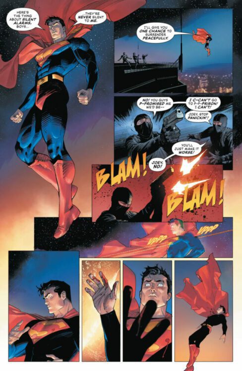 Superman is shot by common criminals