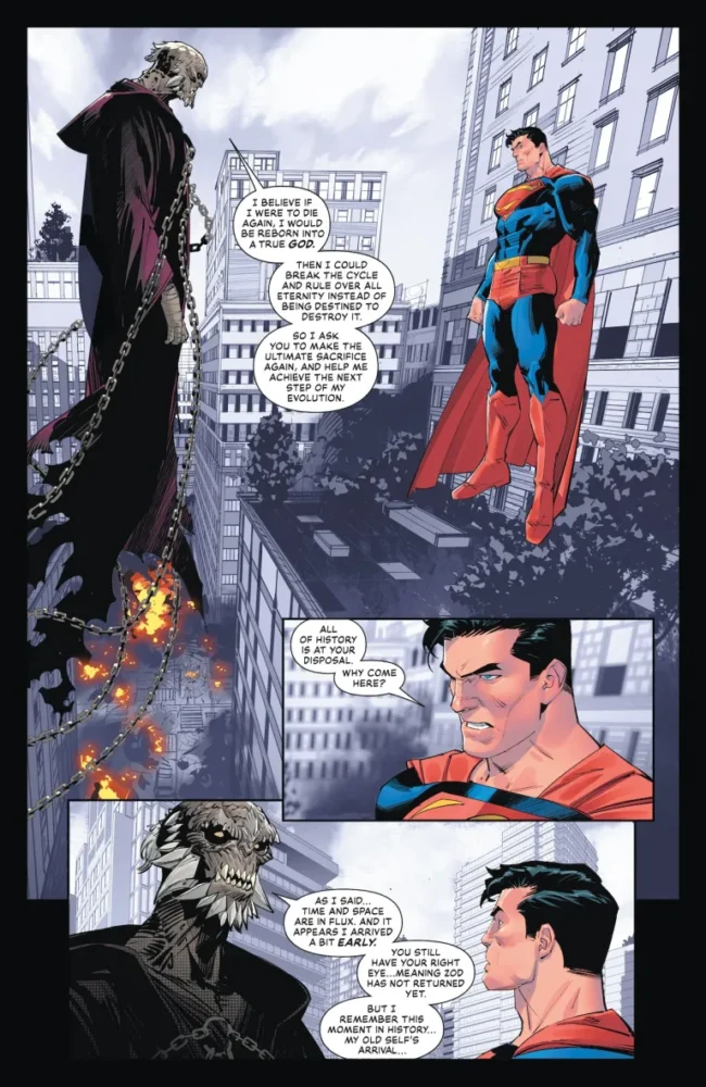 Superman speaks with the Time Trapper