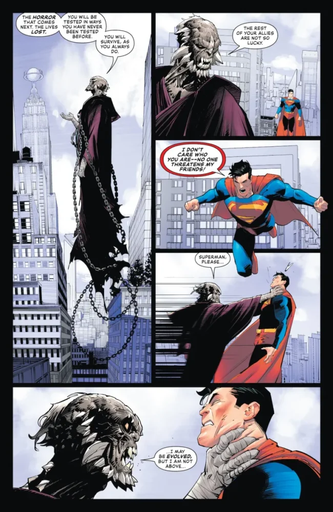 Superman tries attacking the Time Trapper