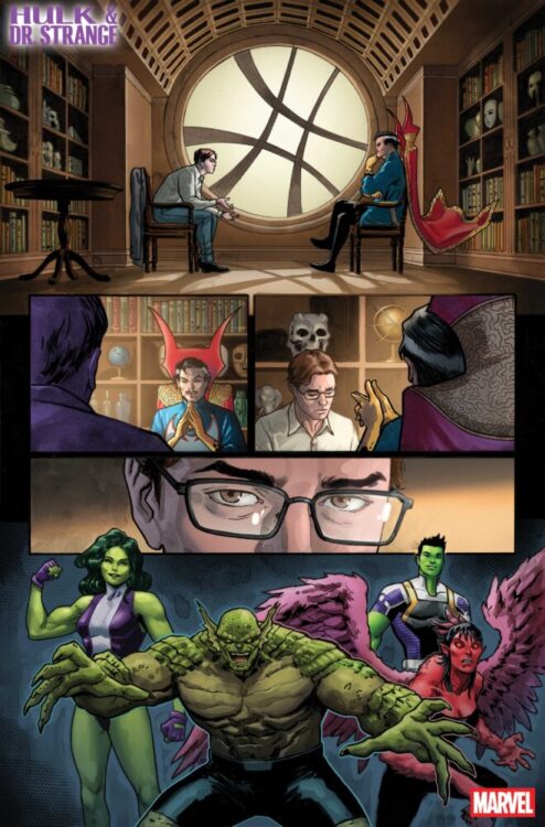 marvel comics exclusive preview first look hulk doctor strange defenders